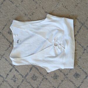 PAC cares white crop top